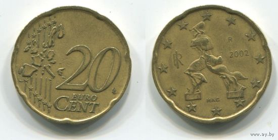 Италия. 20 евроцентов (2002)