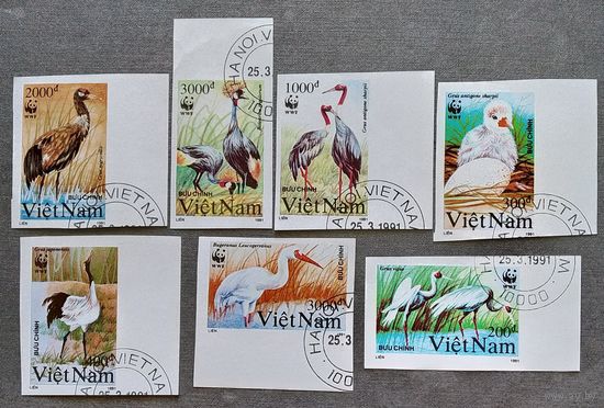 Марки Вьетнам 1991 год Птицы