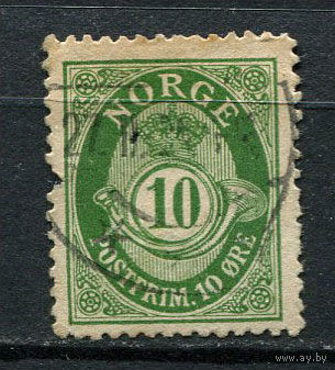 Норвегия - 1920/1929 - Цифры 10 O - [Mi.98] - 1 марка. Гашеная.  (Лот 53EC)-T5P5