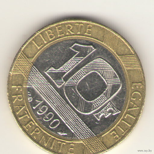 10 франков 1990 г.