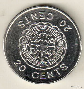 Соломоновы Острова 20 цент 2005