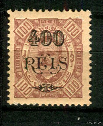 Португальские колонии - Гвинея - 1902 - Надпечатка 400 REIS на 100R - [Mi.75] - 1 марка. MLH.  (Лот 115BC)