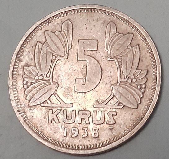 Турция 5 курушей, 1938 (9-11-19(в))