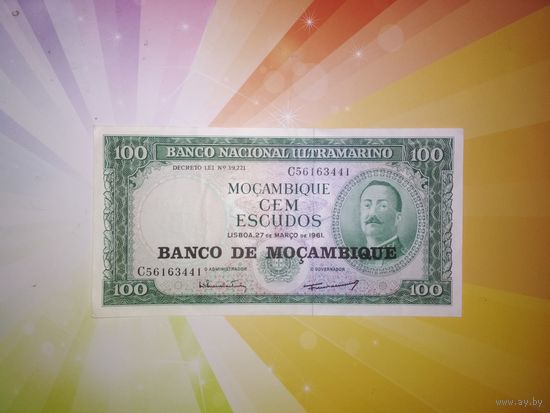 Мозамбик 100 эскудо 1961 г.