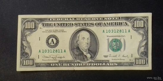 100 долларов США 1990 г.