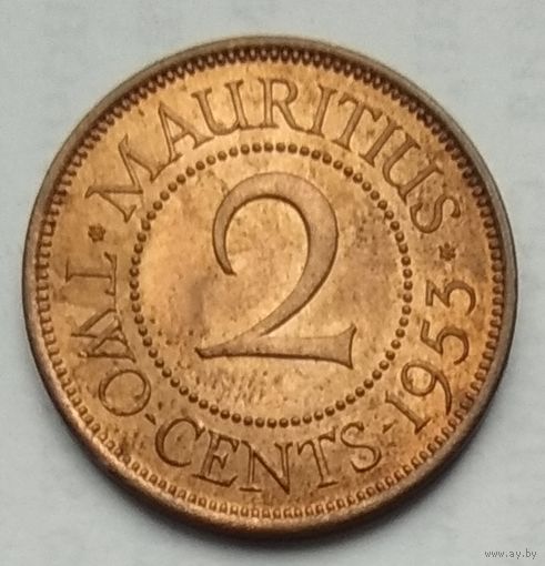 Маврикий 2 цента 1953 г.