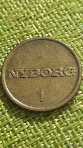 Жетон Nyborg 1 ( единичка )