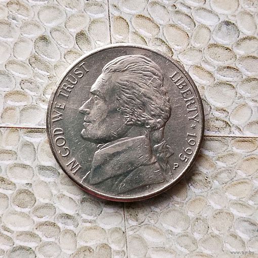 5 центов 1995(Р) года США. Красивая монета!