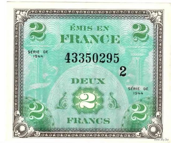 Франция, оккуп. зона,  2 франка, 1944 г.