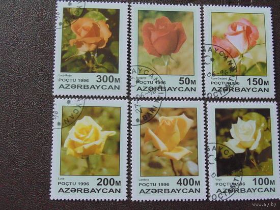 Азербайджан 1996 г. Цветы.