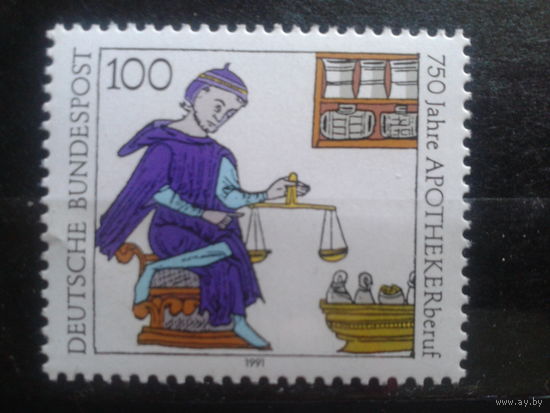 Германия 1991 Правосудие, миниатюра 13 века** Михель-2,0 евро