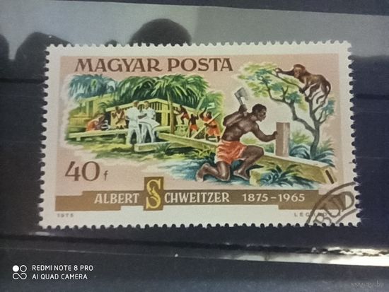 Венгрия 1975, Венгрия. 100-летие со дня рождения Альберта Швейцера