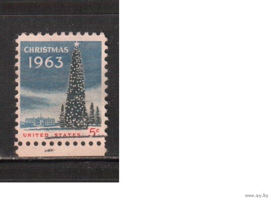 США-1963, (Мих.853) , гаш., Рождество (одиночка),(1)