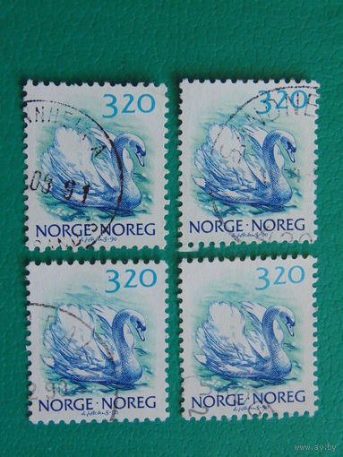 Норвегия 1990г. Лебедь.