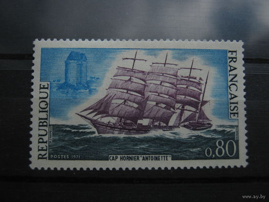 Транспорт, корабли парусники флот марка Франция 1971