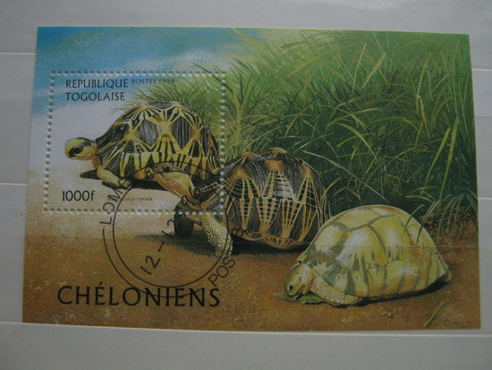 Марки - Того фауна черепахи блок 1996