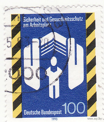 Эмблема и полосы безопасности организации труда 1993 год