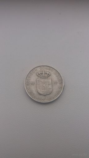 БЕЛЬГИЙСКОЕ КОНГО 1 франк 1959 год