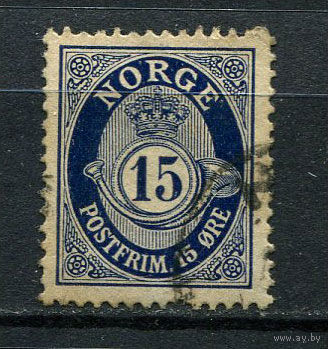 Норвегия - 1920/1929 - Цифры 15 O - [Mi.99] - 1 марка. Гашеная.  (Лот 54EC)-T5P5