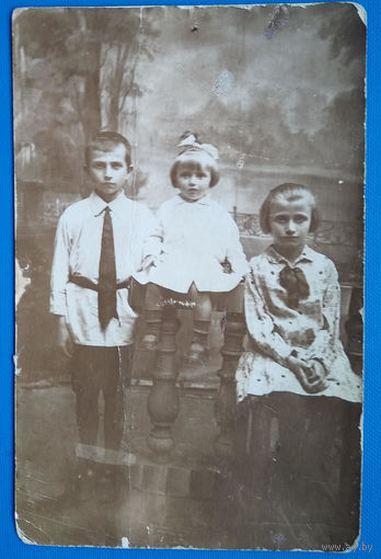 Фото детей. До 1917? 9х14 см.