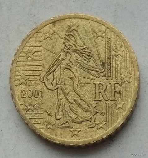 Франция 50 евроцентов 2001 г.
