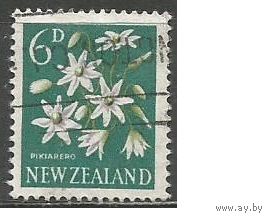 Новая Зеландия. Цветы. Клематис метельчатый. 1960г. Mi#399.