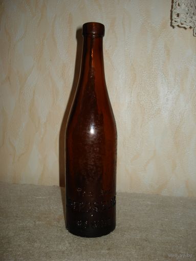 Редкая пивная бутылка пивоваренного завода "Бергшлосс". Ровно, 1921-1939 годы.