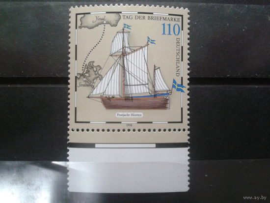 Германия 1998 День марки, парусник** Михель-1,2 евро