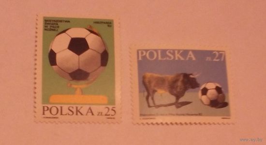 Марки Польши - Чемпионат мира по футболу 1982