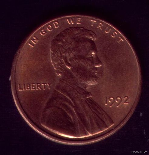 1 цент 1992 год США