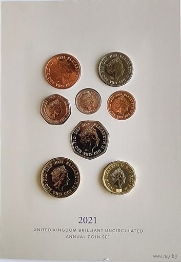 Годовой набор монет Великобритании 2021 года