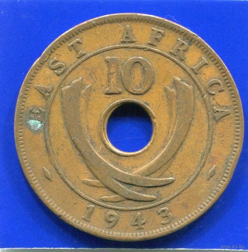 Британская Восточная Африка 10 центов 1943