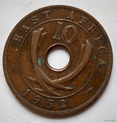 Британская Восточная Африка 10 центов, 1952  2-3-25