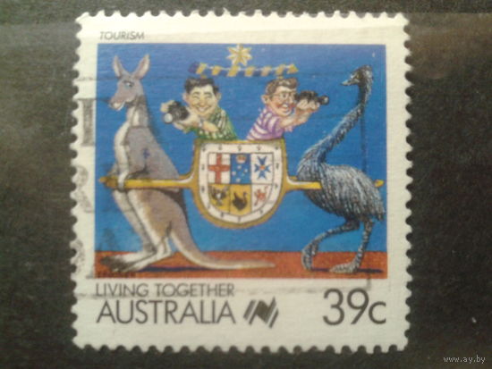 Австралия 1988 Туризм, гербы провинций, комикс 39 центов