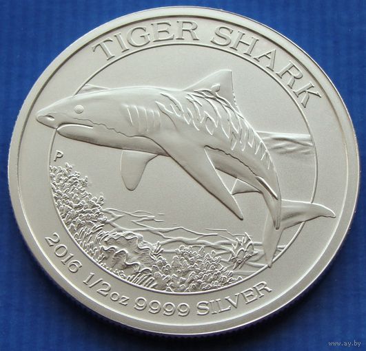 Австралия. 50 центов 2016 года  UC#260  "Тигровая Акула"