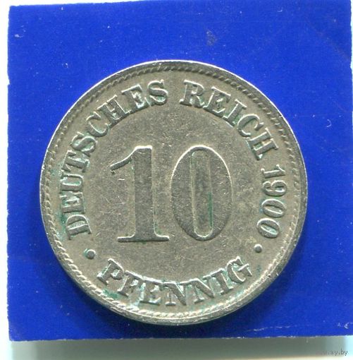 Германия 10 пфеннигов 1900 D