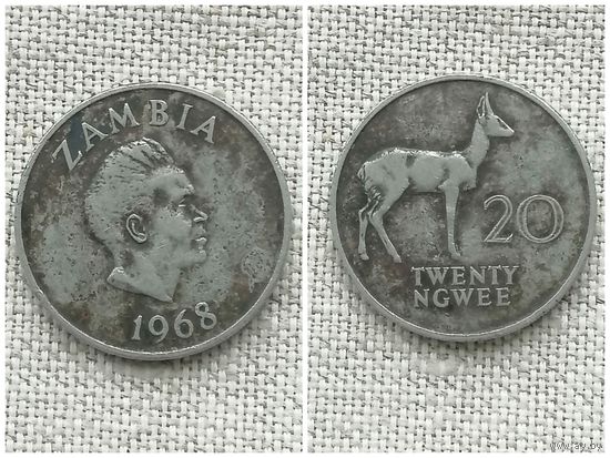 Замбия 20 нгве 1968/животные/ FA