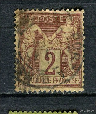 Франция - 1877/1878 - Аллегория 2С - [Mi.69] - 1 марка. Гашеная.  (Лот 46Dk)
