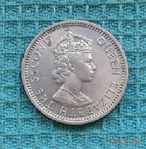 Малайзия 10 центов 1957 года. Елизавета II. Торг!