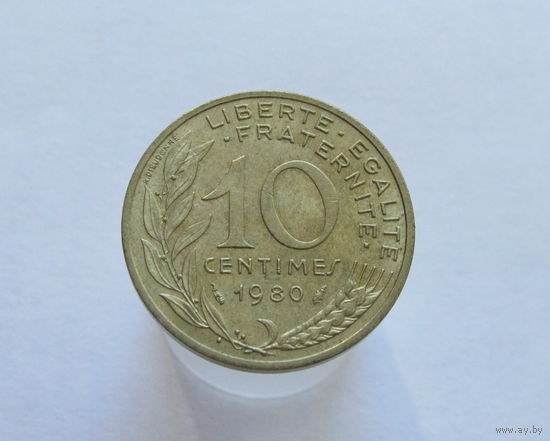 Франция 10 сантимов 1980