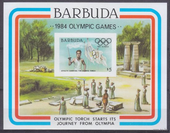 1984 Barbuda 741/B85b Олимпийские игры 1984 года в Лос-Анджелесе 20,00 евро