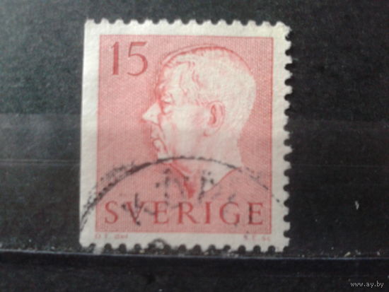 Швеция 1951 Король Густав 6 Адольф 15 оре перф с 3-х сторон