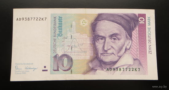 Германия ФРГ 10 марок 1989г.