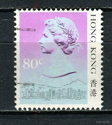Британский Гонконг - 1987/1991 - Королева Елизавета II 80С - [Mi.512I] - 1 марка. Гашеная.  (LOT AH20)