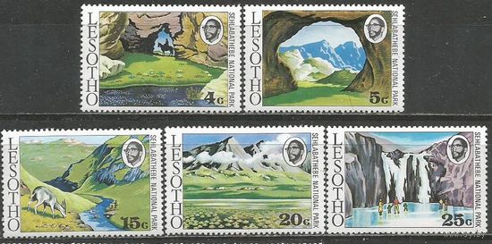Лесото. Национальный парк Сахлабатебе. 1975г. Mi#178-82. Серия.