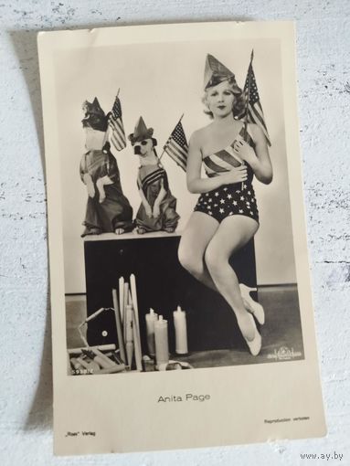 Анита Пейдж. Anita Page. Pin-Up. Изд. ROSS. 1930-е.