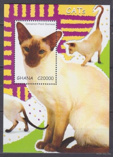 2007 Гана 3930/B483 Кошки 5,00 евро