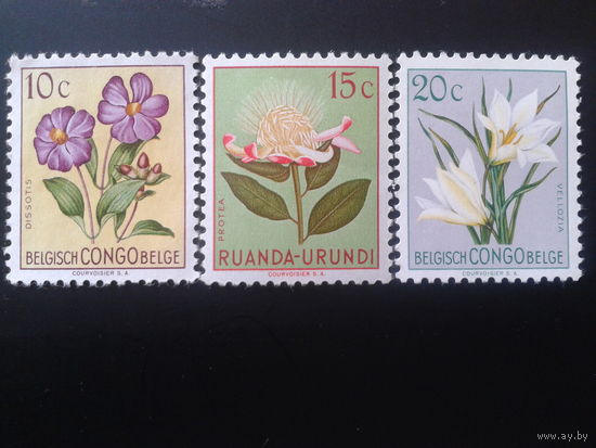 Конго 1952 колония Бельгии Цветы