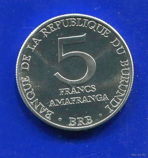 Бурунди 5 франков 1980 UNC