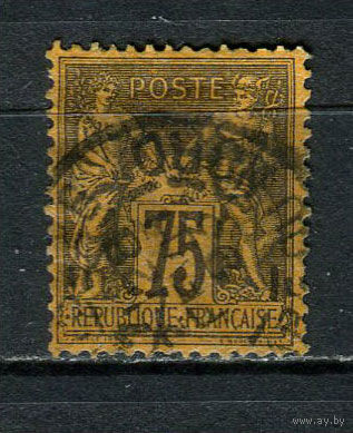 Франция - 1886/1899 - Аллегория 75С - [Mi.82] - 1 марка. Гашеная.  (Лот 56Dk)